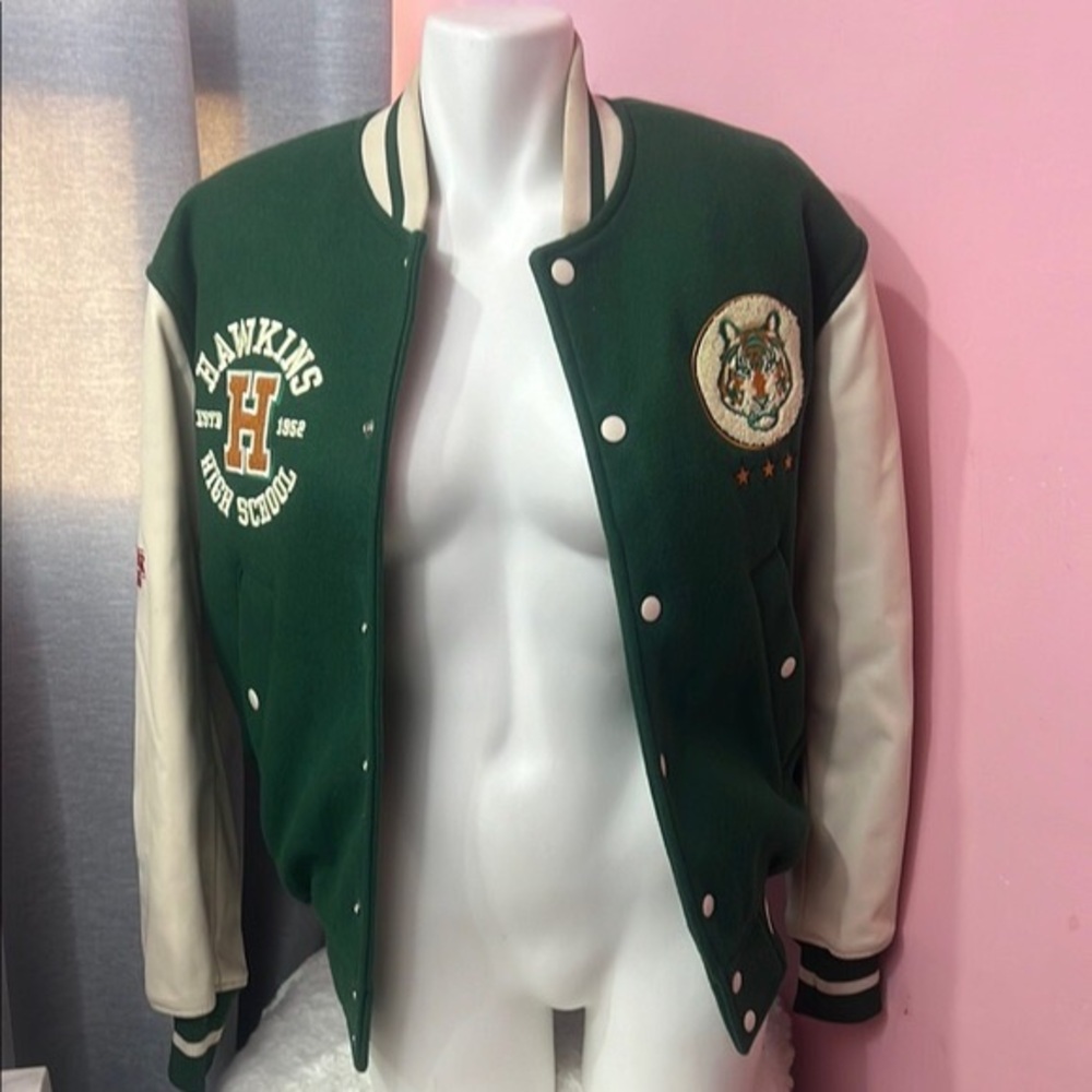NWOT Hawkins High School Green Varsity Jacket